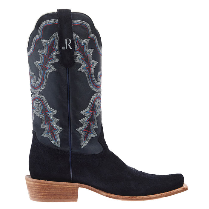 R Watson Boots Men's Dark Blue Roughout Vamp 13in Midnight Goat Top