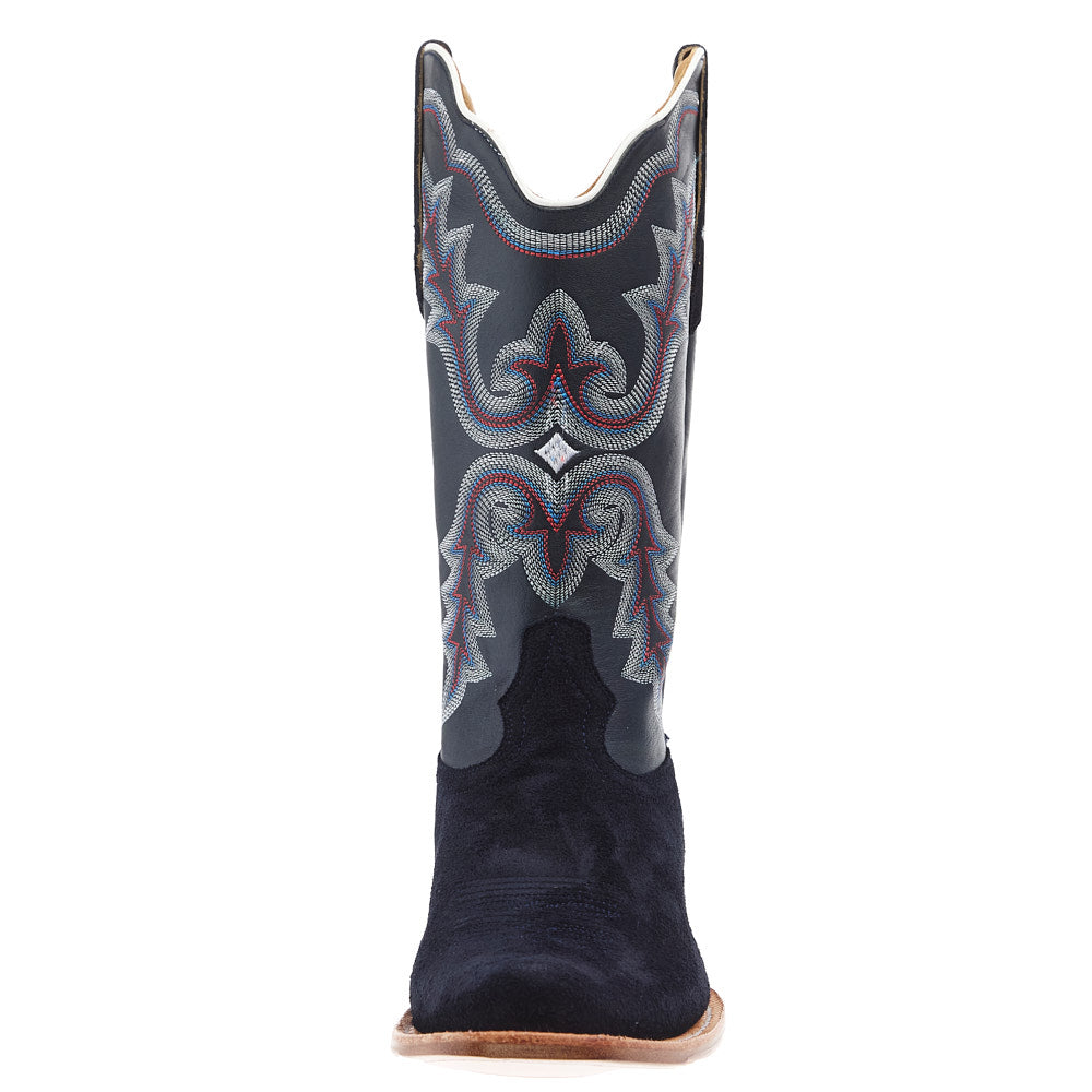 R Watson Boots Men's Dark Blue Roughout Vamp 13in Midnight Goat Top