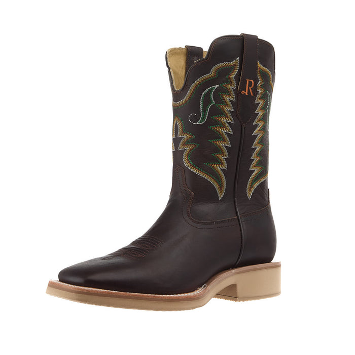 R Watson Boots Men's Dark Cigar Cowhide Vamp 11in Dark Cigar Top Boot