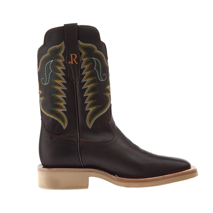 R Watson Boots Men's Dark Cigar Cowhide Vamp 11in Dark Cigar Top Boot
