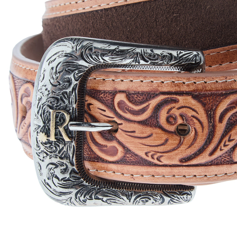 R Watson Boots Men's Chocolate Suede Belt