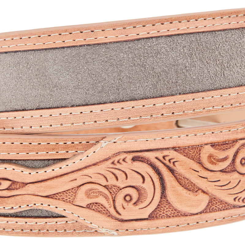 R Watson Boots Charcoal Roughout Underlay Belt