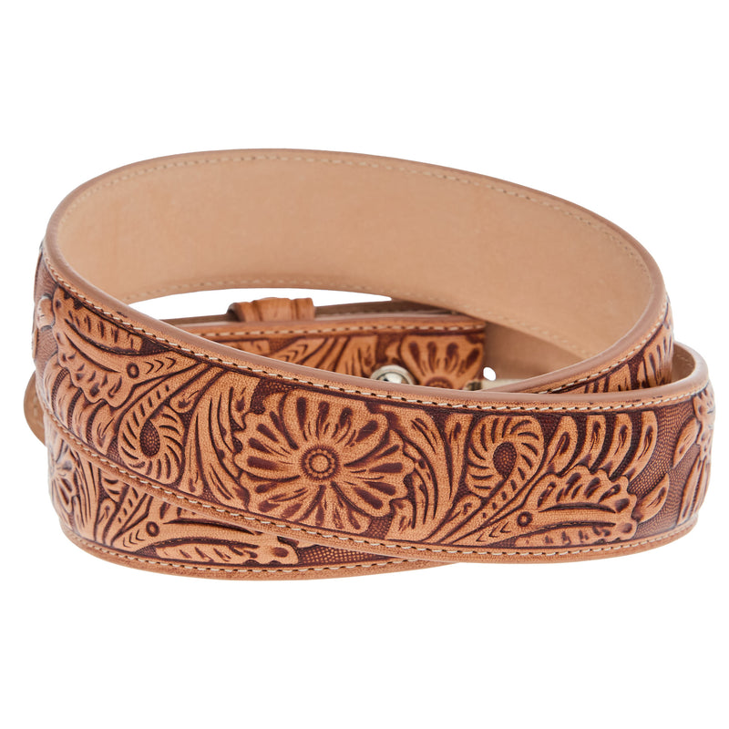 R Watson Boots Men's Natural Embossed Belt