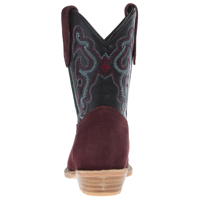R Watson Boots R Childrens Rhubarb Rough Out with Black Shaft Cutter Toe Boot