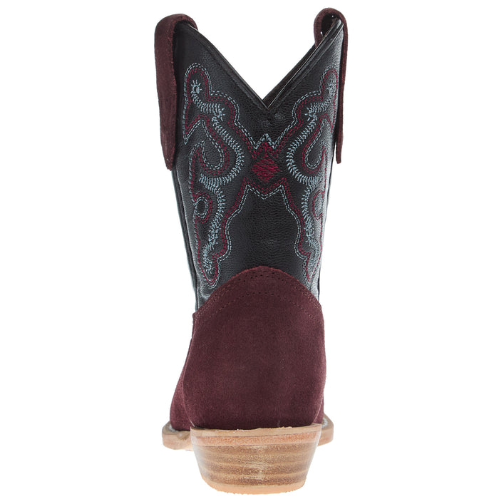 R Watson Boots R Childrens Rhubarb Rough Out with Black Shaft Cutter Toe Boot