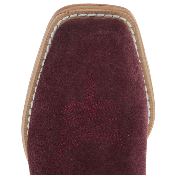 R Watson Boots R Childrens Rhubarb Rough Out with Black Shaft Cutter Toe Boot