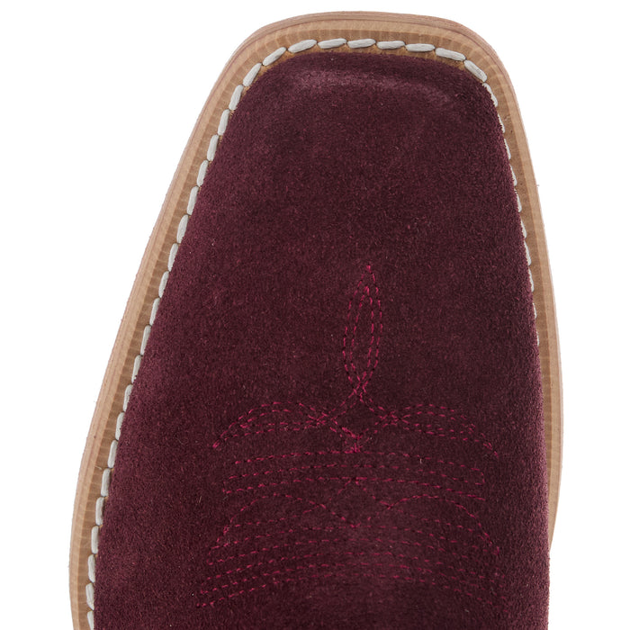 R Watson Boots R Youth Rhubarb Rough Out with Black Shaft Cutter Toe Boot
