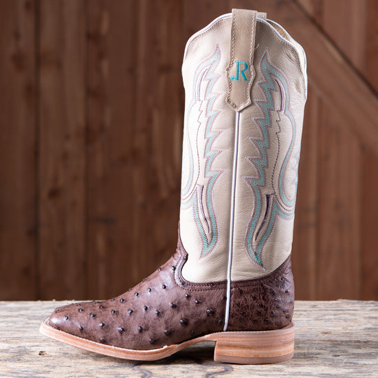 R Watson Boots R. Ladies' Kango Tabac Full Quill Ostrich Boots