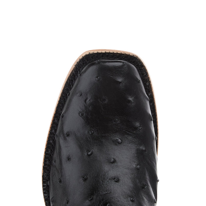 R Watson Boots Women's Black Full Quill Ostrich Vamp 14in Black Top