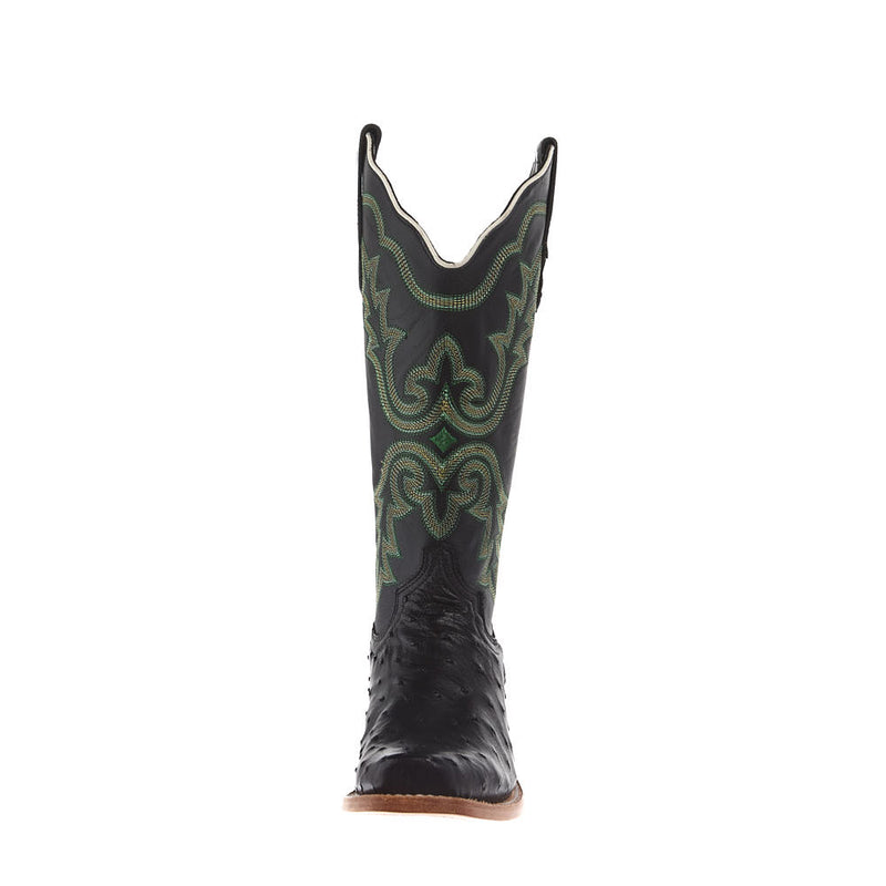 R Watson Boots Women's Black Full Quill Ostrich 13
