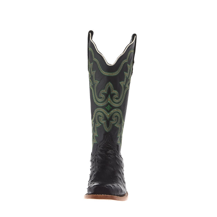 R Watson Boots Women's Black Full Quill Ostrich 13