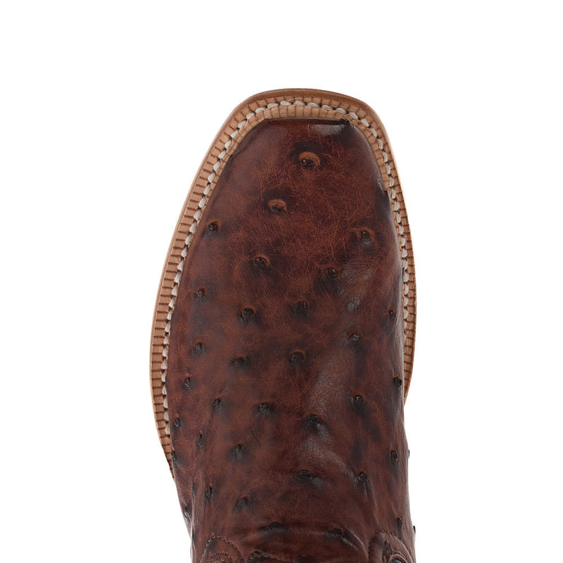R Watson Boots Women's Brass Full Quill Ostrich 13in Rhino Loco Midnight Boot
