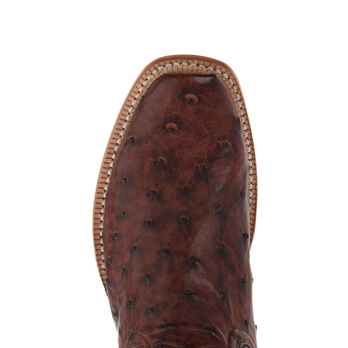 R Watson Boots Women's Brass Full Quill Ostrich 13in Rhino Loco Midnight Boot