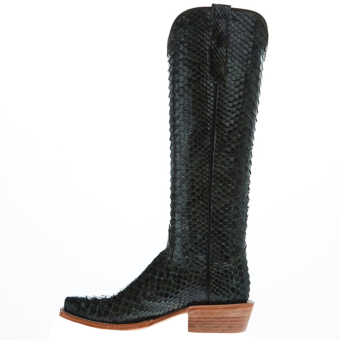 R Watson Boots Women's Dark Green Python 17 In Top Cowgirl Boot