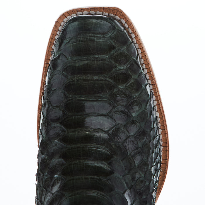 R Watson Boots Women's Dark Green Python 17 In Top Cowgirl Boot