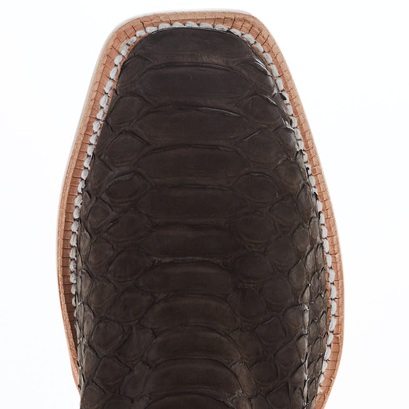 R Watson Boots Women's Chocolate Nubuck Python 17 In Top Cowgirl Boot