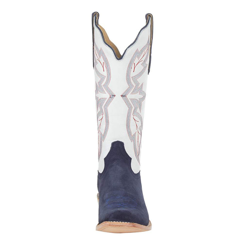 R. Watson Boots R Women Blue Roughout 13in White Boot