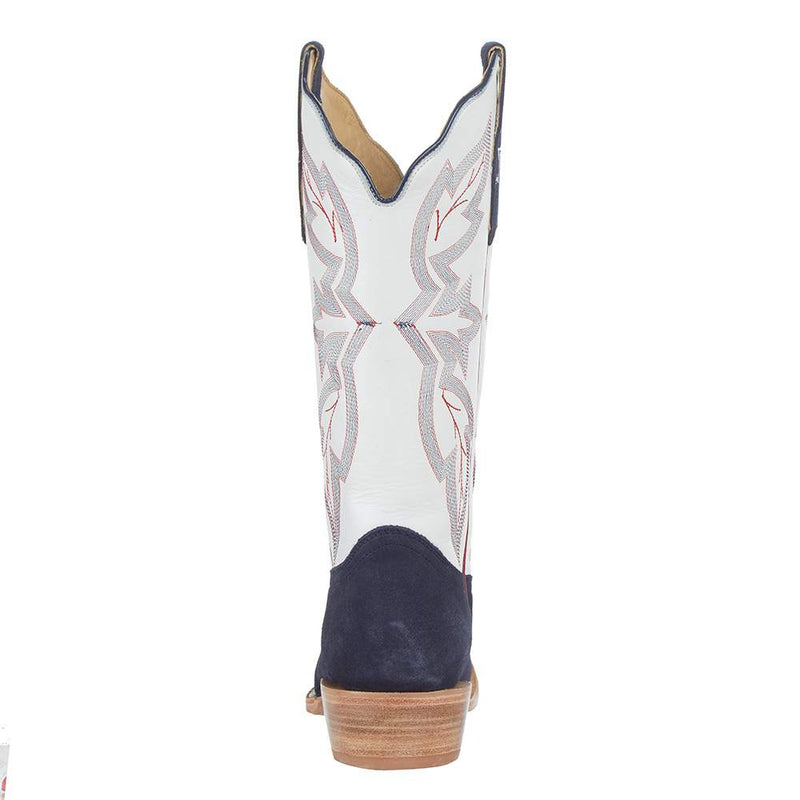 R. Watson Boots R Women Blue Roughout 13in White Boot