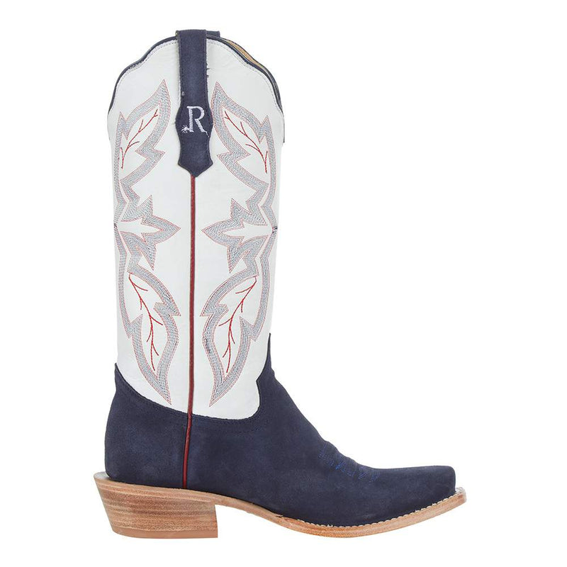 R. Watson Boots R Women Blue Roughout 13in White Boot