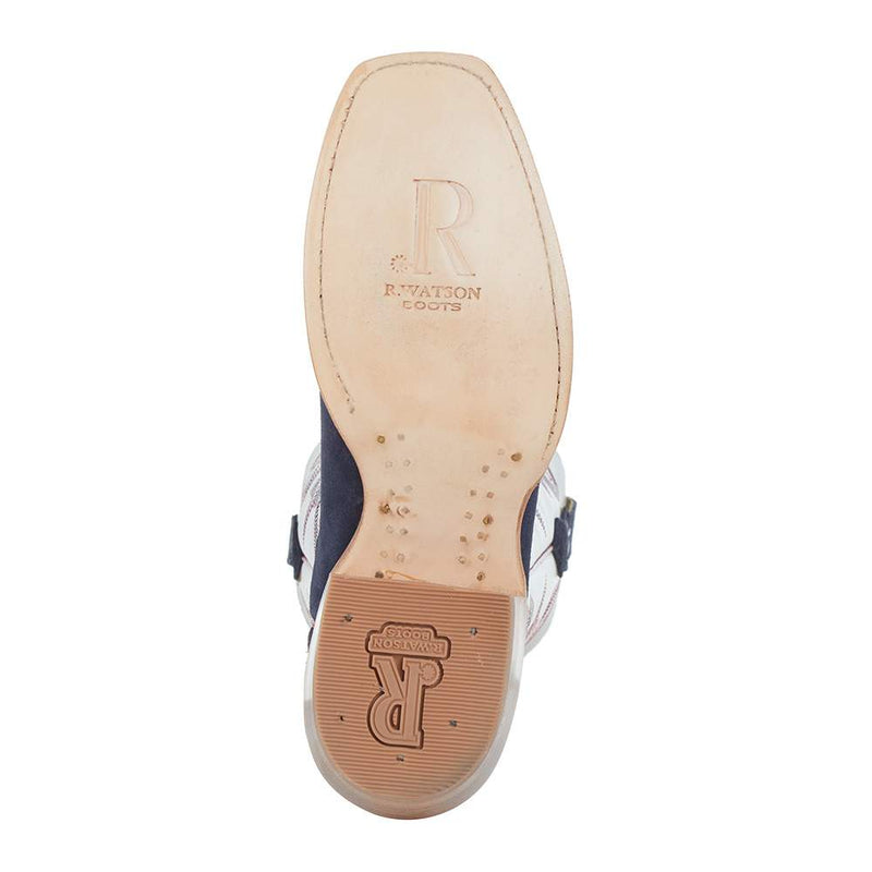 R. Watson Boots R Women Blue Roughout 13in White Boot