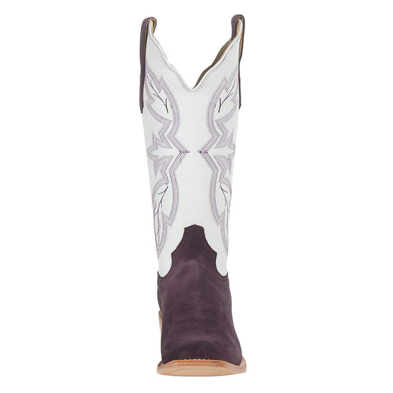 R Watson Boots R Womens Plum Roughout 13in White Top Boot
