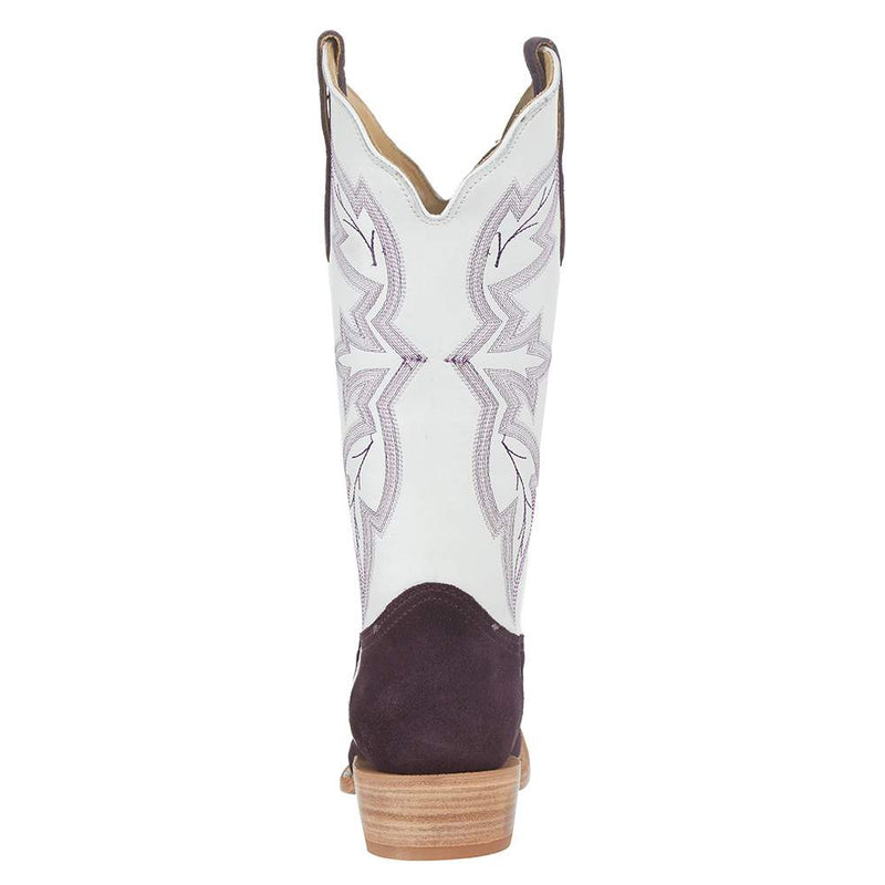 R Watson Boots R Womens Plum Roughout 13in White Top Boot