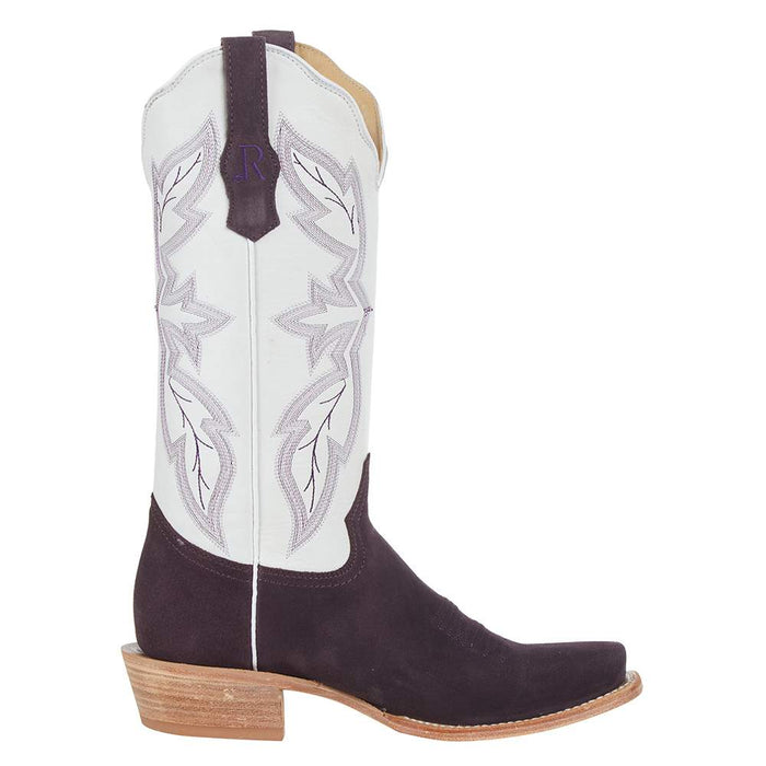 R Watson Boots R Womens Plum Roughout 13in White Top Boot