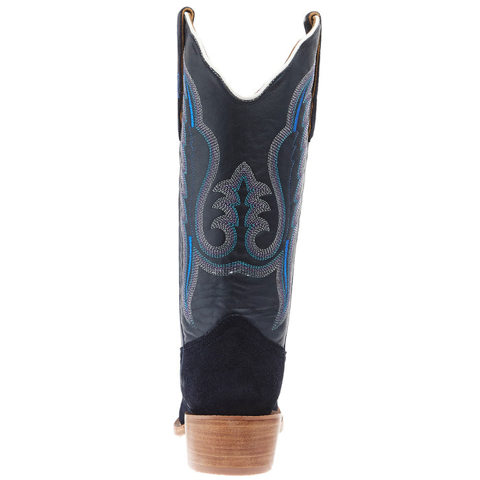 R Watson Boots Women's Dark Blue Roughout Vamp 13in Midnight Goat Top