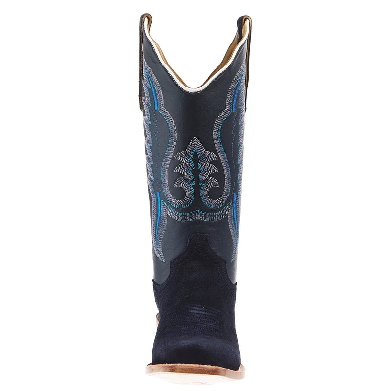 R Watson Boots Women's Dark Blue Roughout Vamp 13in Midnight Goat Top