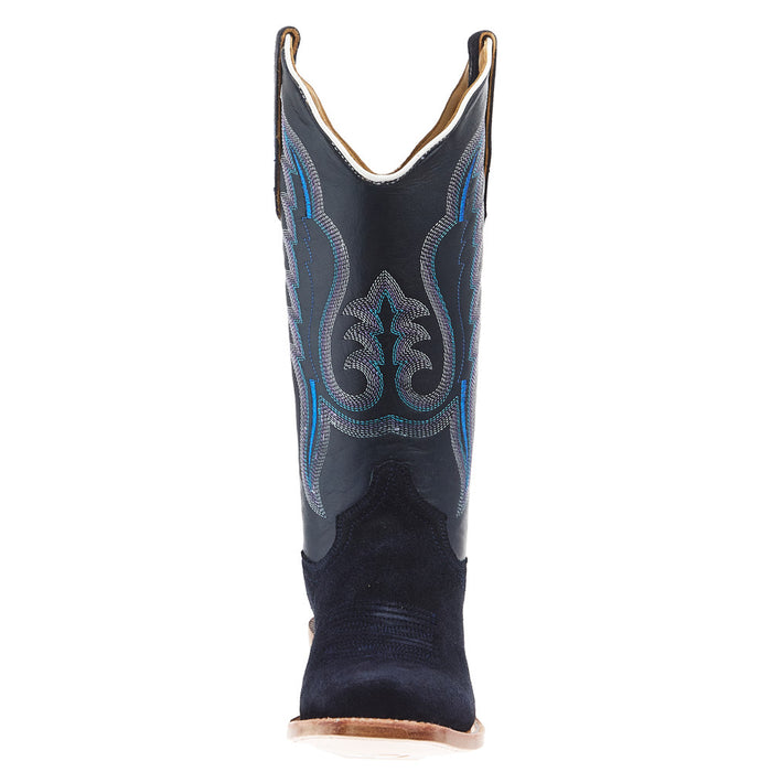 R Watson Boots Women's Dark Blue Roughout Vamp 13in Midnight Goat Top