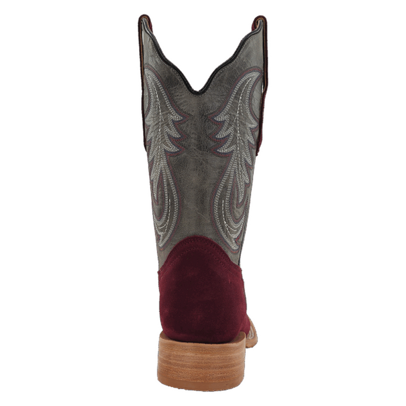 R Watson Boots Women's Rhubarb Roughout Vamp 11in Grey Cowhide Top Boot