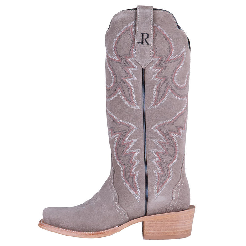R Watson Boots Women's Charcoal Roughout Vamp 14in Matching Top Boot