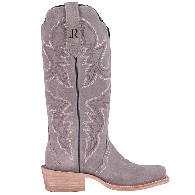 R Watson Boots Women's Charcoal Roughout Vamp 14in Matching Top Boot