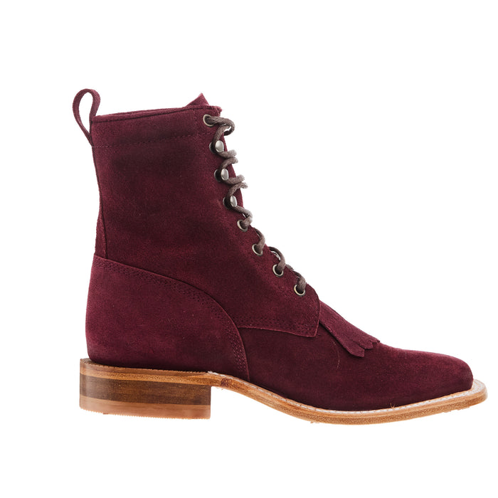 R Watson Boots Womens Red Lacer Roughout Boot