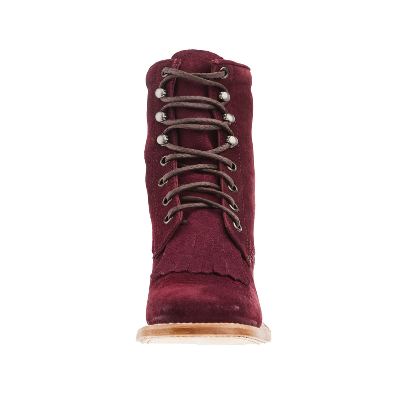R Watson Boots Womens Red Lacer Roughout Boot