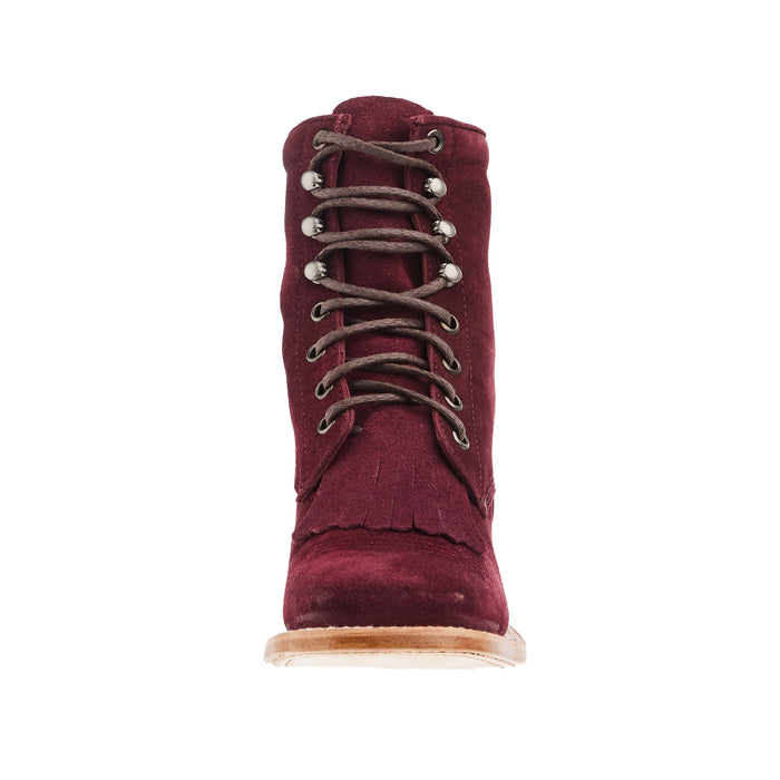 R Watson Boots Womens Red Lacer Roughout Boot