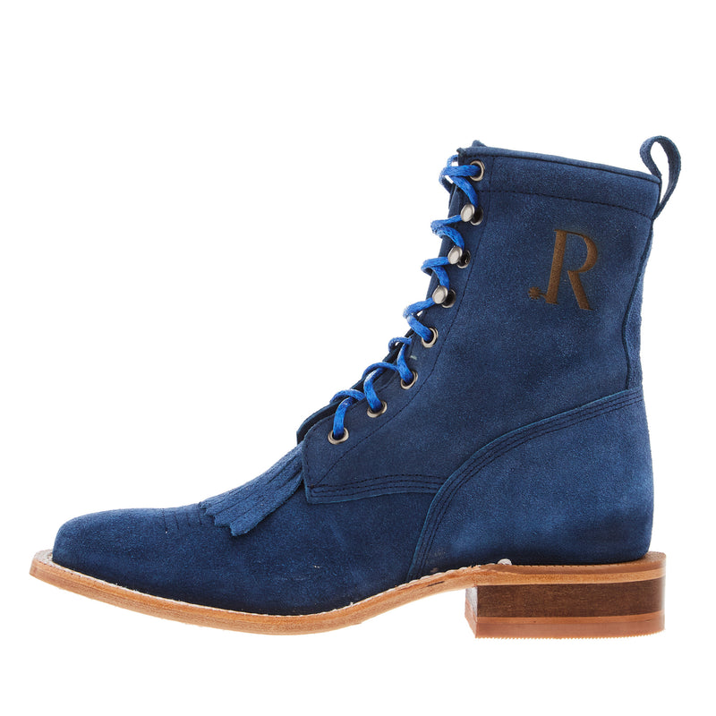 R Watson Boots Women's Royal Blue Lacer Roughout Boot