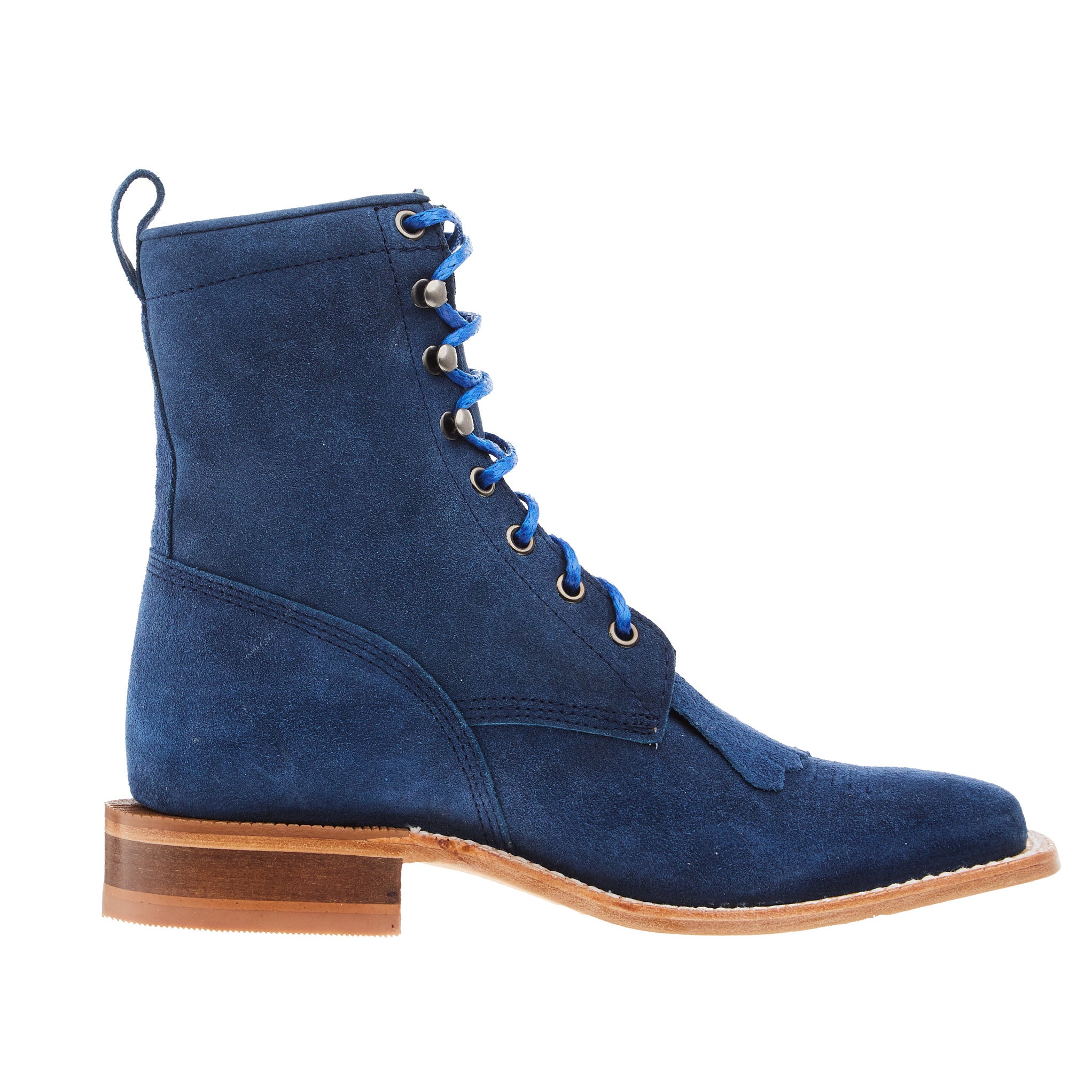 R Watson Boots Women's Royal Blue Lacer Roughout Boot