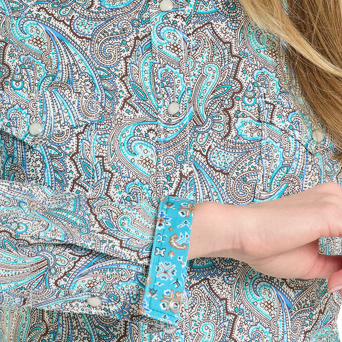 Panhandle Women's Turquoise Paisley Shirt