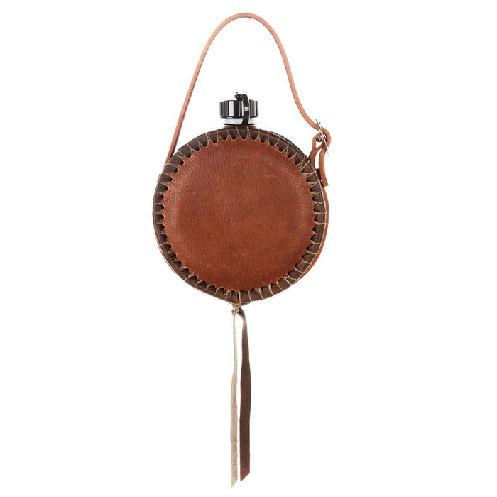 Rockin` Y Saddlery Leather-Covered Canteen with Inlay