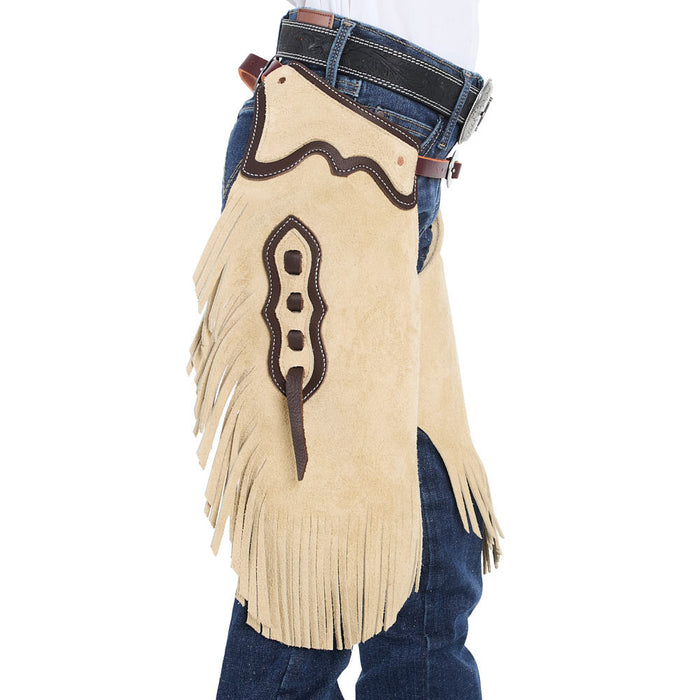 Rockin` Y Saddlery Kid Roughout with Chocolate Border Chinks