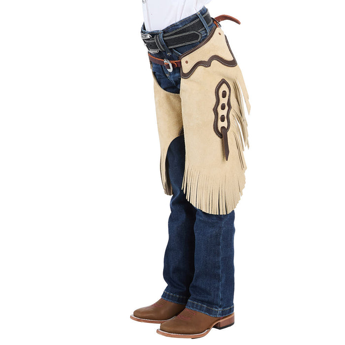Rockin` Y Saddlery Kid Roughout with Chocolate Border Chinks