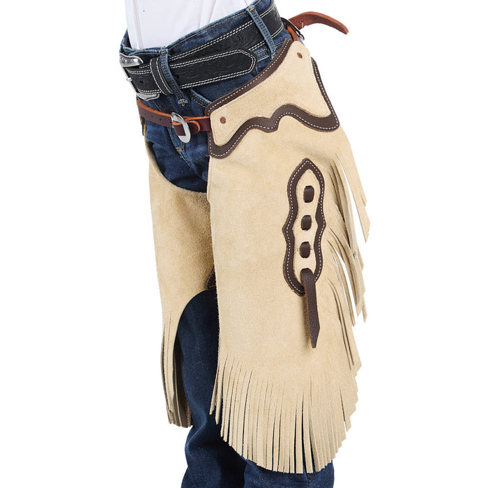 Rockin` Y Saddlery Kid Roughout with Chocolate Border Chinks