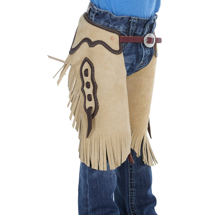Rockin` Y Saddlery Toddler Roughout with Chocolate Border Leather Chinks