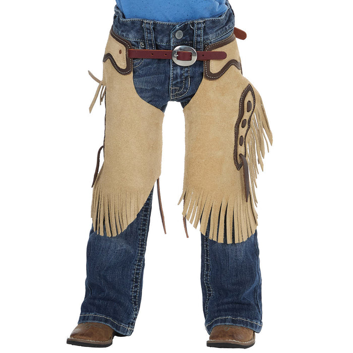 Rockin` Y Saddlery Toddler Roughout with Chocolate Border Leather Chinks