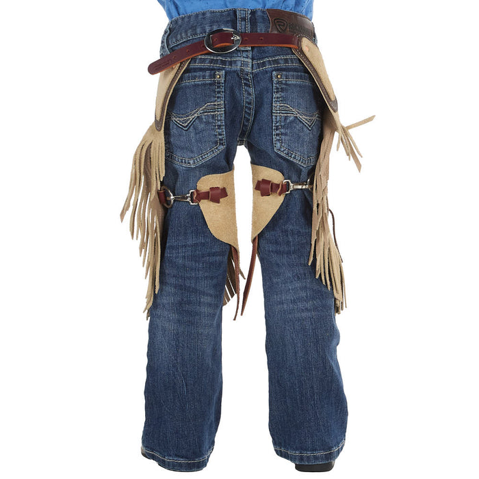 Rockin` Y Saddlery Toddler Roughout with Chocolate Border Leather Chinks