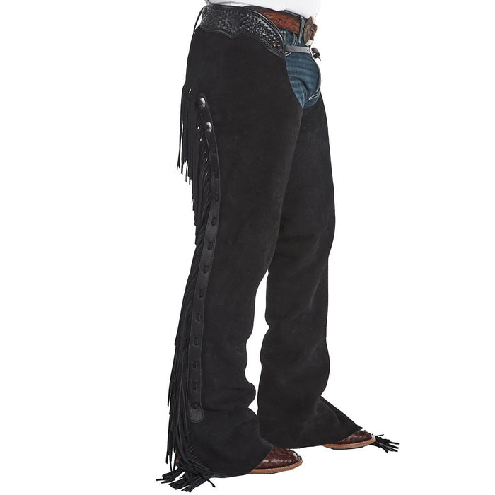 Rockin` Y Saddlery Black Roughout Versatility Chaps