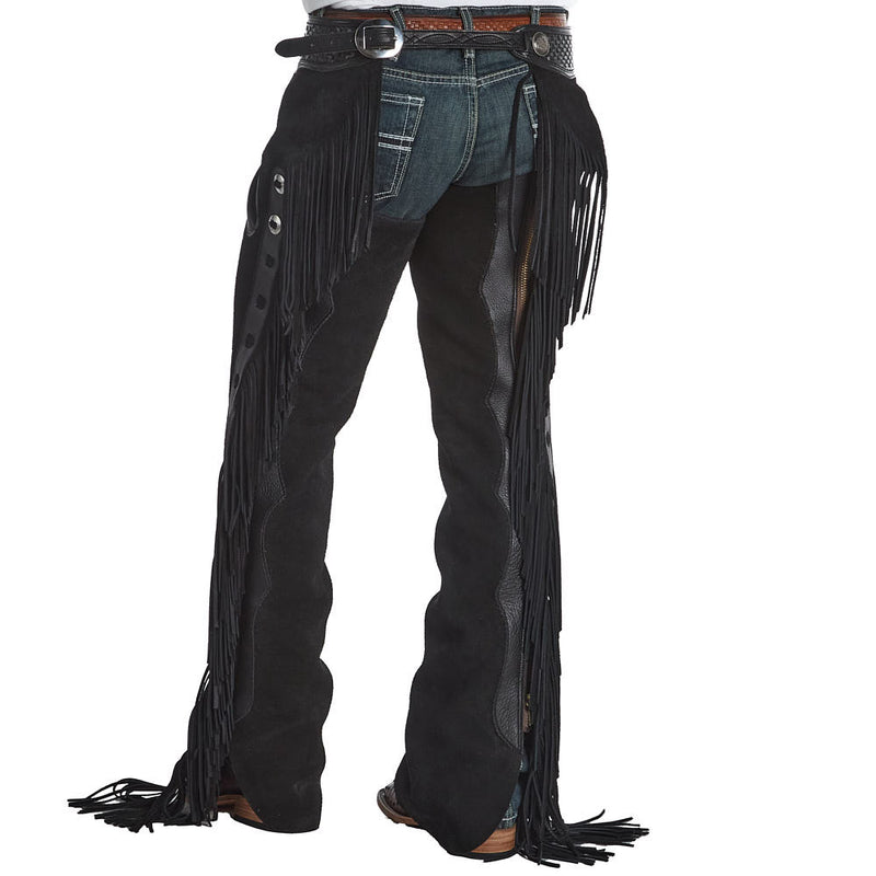 Rockin` Y Saddlery Black Roughout Versatility Chaps