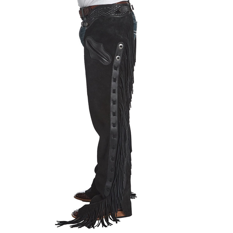Rockin` Y Saddlery Black Roughout Versatility Chaps