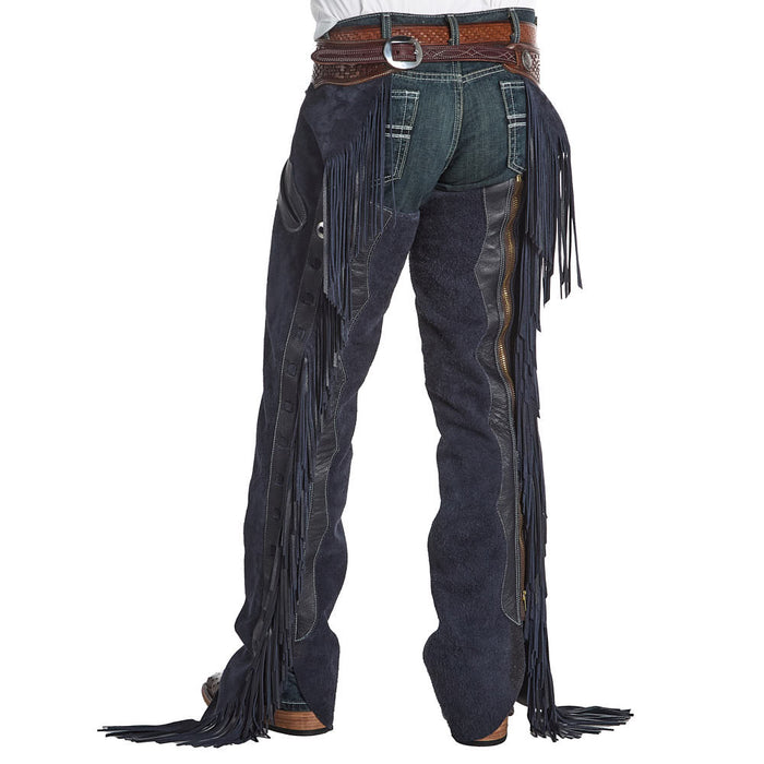 Rockin` Y Saddlery Denim Roughout Versatility Chaps
